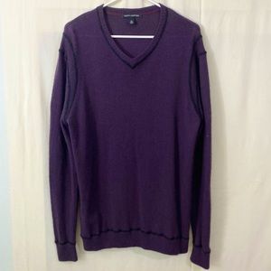 Autumn Cashmere Men’s Large Purple V-Neck Sweater